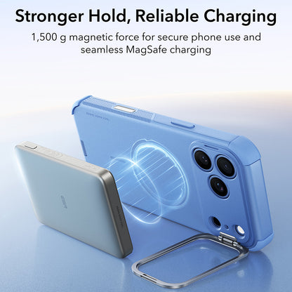 MagSafe-etui til Apple iPhone 18 Pro Max / 17 Pro Max, ESR, Cyber Armor Kickstand, Blå
