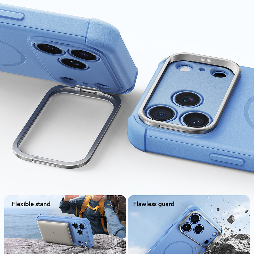 MagSafe-etui til Apple iPhone 18 Pro Max / 17 Pro Max, ESR, Cyber Armor Kickstand, Blå