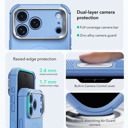 MagSafe-etui til Apple iPhone 18 Pro Max / 17 Pro Max, ESR, Cyber Armor Kickstand, Blå