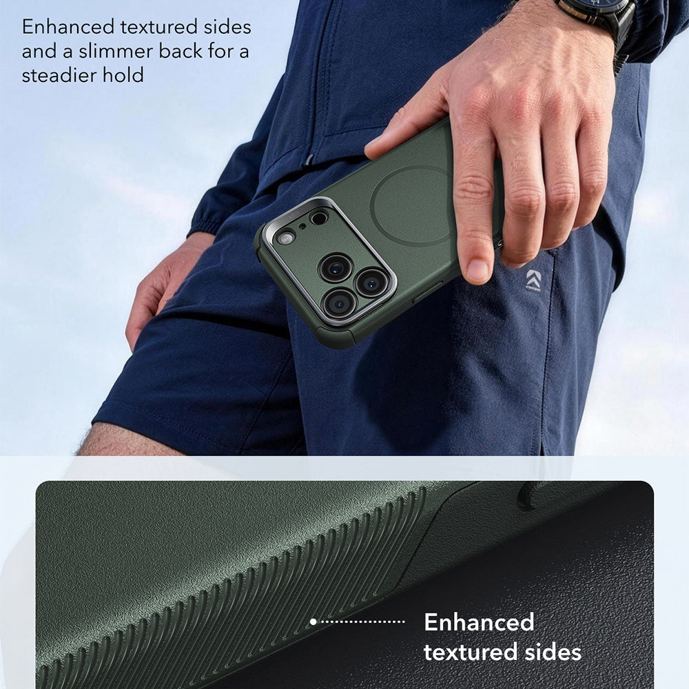 MagSafe-etui til Apple iPhone 18 Pro Max / 17 Pro Max, ESR, Cyber Armor Kickstand, Grøn