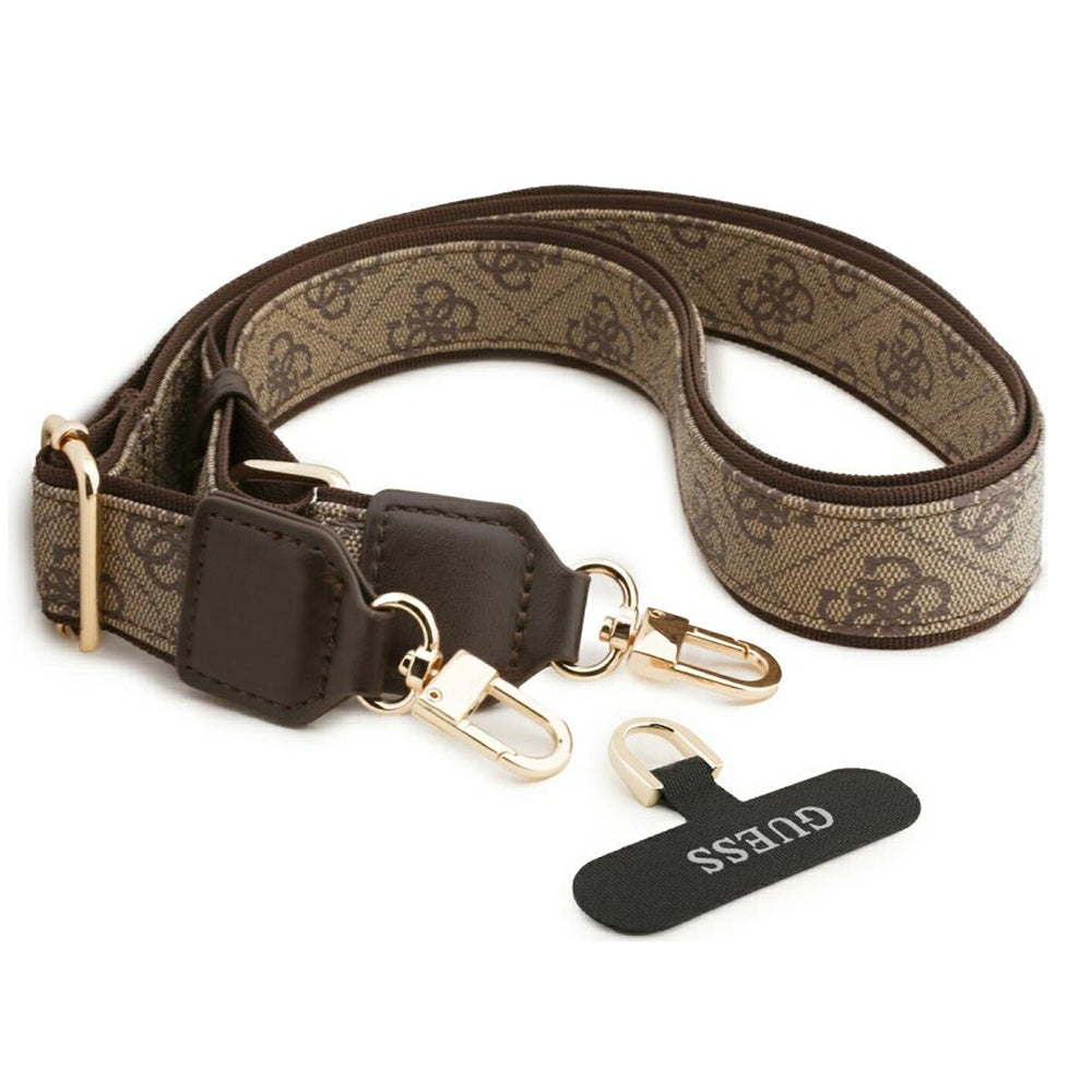 MagSafe Case for Apple iPhone 18 Pro Max / 17 Pro Max, Guess, 4G Cardslot & Big Strap, Brown