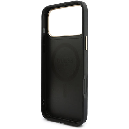 MagSafe-cover til Apple iPhone 18 Pro Max / 17 Pro Max, Guess, 4G Cardslot & Big Strap, sort