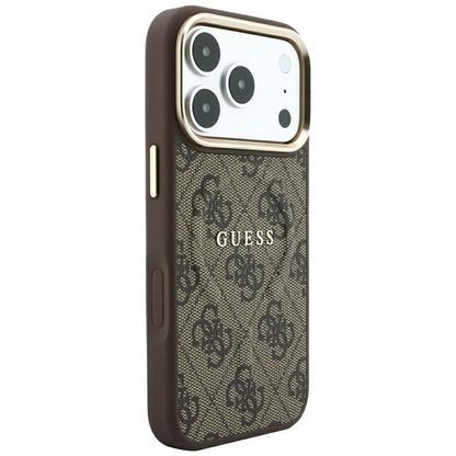 MagSafe-etui til Apple iPhone 18 Pro Max / 17 Pro Max, Guess, 4G Præget Classic, Brun
