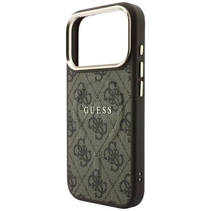 MagSafe-etui til Apple iPhone 18 Pro Max / 17 Pro Max, Guess, 4G Præget Classic, Brun