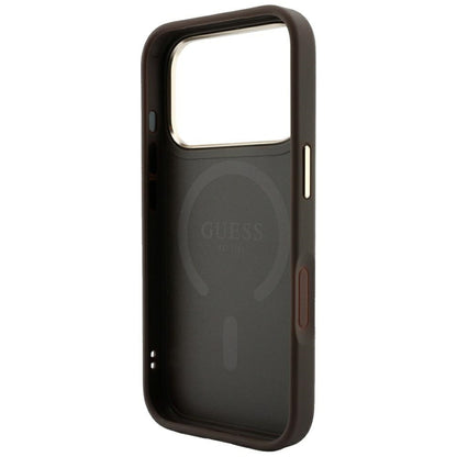 MagSafe-etui til Apple iPhone 18 Pro Max / 17 Pro Max, Guess, 4G Præget Classic, Brun