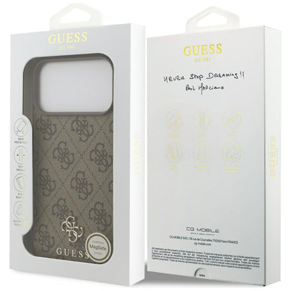 MagSafe-etui til Apple iPhone 18 Pro Max / 17 Pro Max, Guess, 4G Small and Classic, Brun