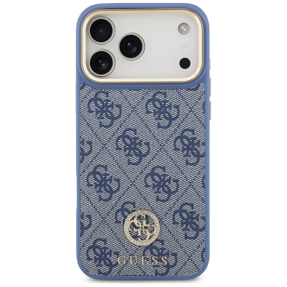 MagSafe-cover til Apple iPhone 18 Pro Max / 17 Pro Max, Guess, 4G Strass-logo, blå