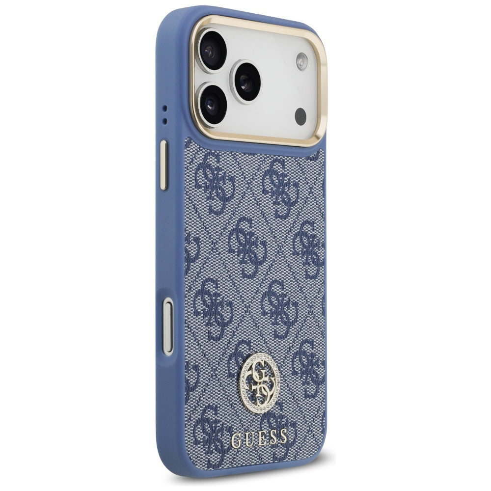 MagSafe-cover til Apple iPhone 18 Pro Max / 17 Pro Max, Guess, 4G Strass-logo, blå