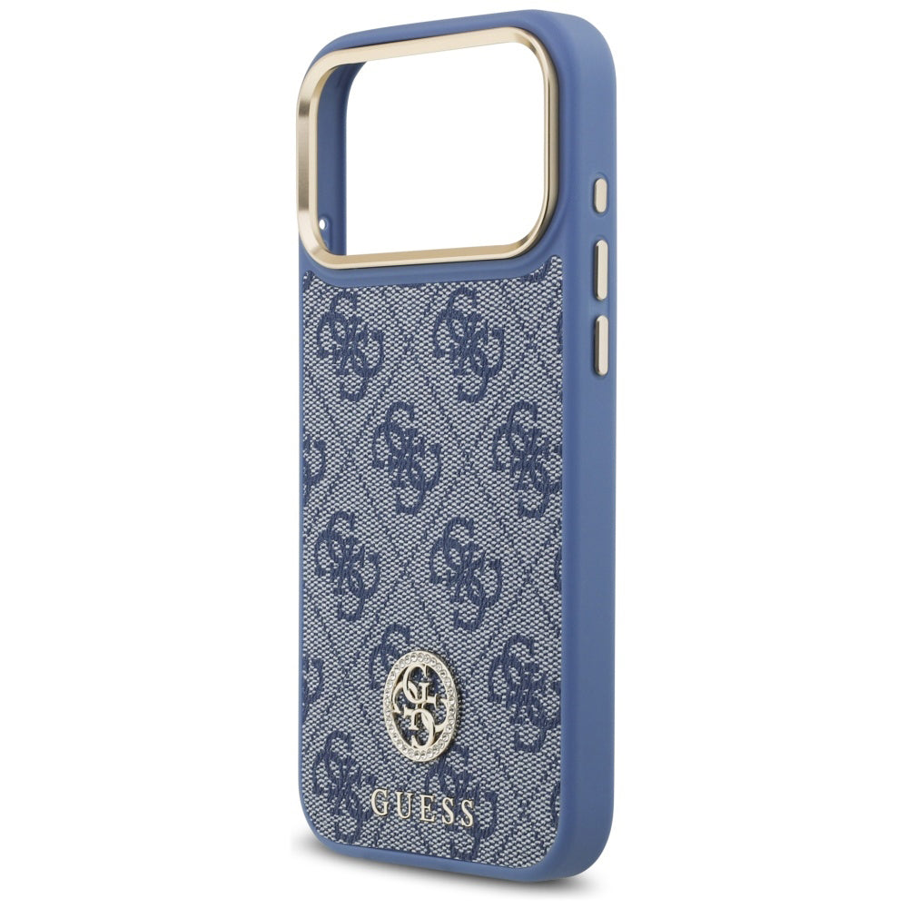 MagSafe-cover til Apple iPhone 18 Pro Max / 17 Pro Max, Guess, 4G Strass-logo, blå