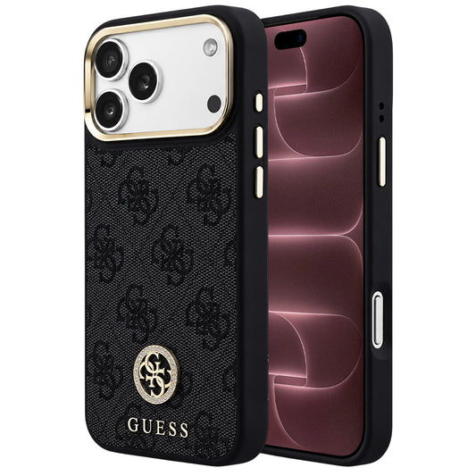 MagSafe-cover til Apple iPhone 18 Pro Max / 17 Pro Max, Guess, 4G Strass-logo, sort