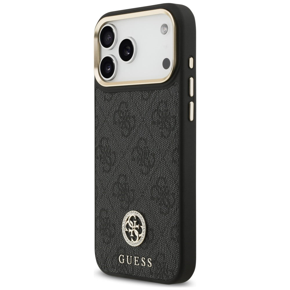 MagSafe-cover til Apple iPhone 18 Pro Max / 17 Pro Max, Guess, 4G Strass-logo, sort