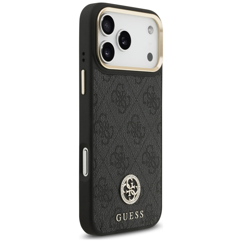 MagSafe-cover til Apple iPhone 18 Pro Max / 17 Pro Max, Guess, 4G Strass-logo, sort
