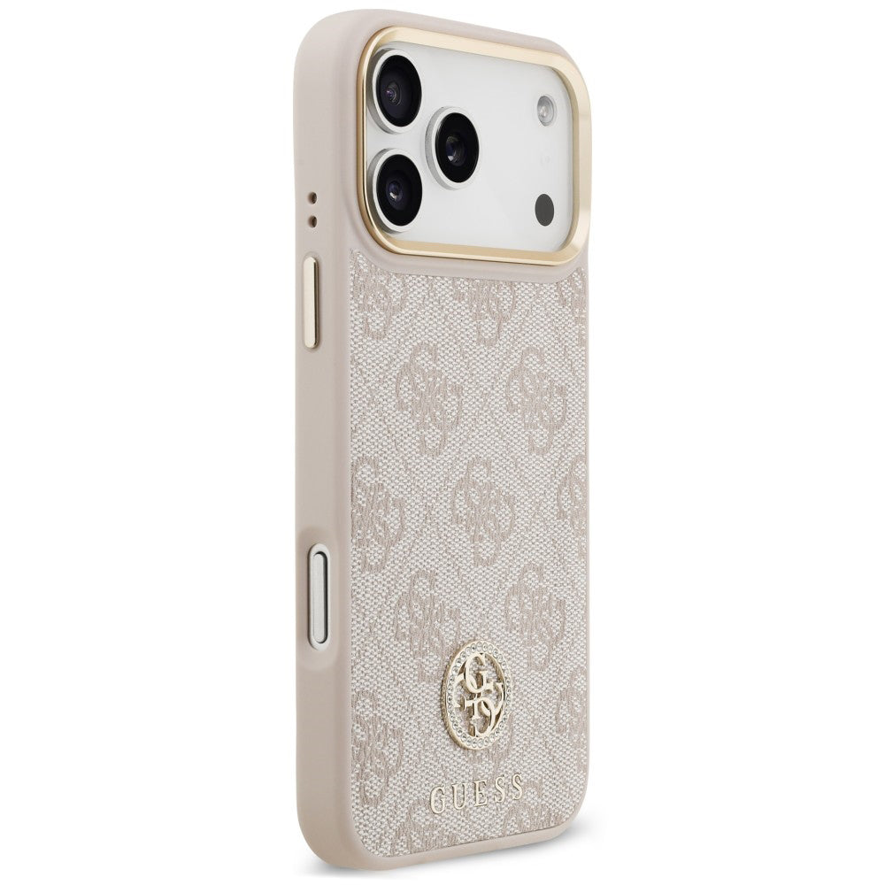MagSafe-cover til Apple iPhone 18 Pro Max / 17 Pro Max, Guess, 4G Strass-logo, pink