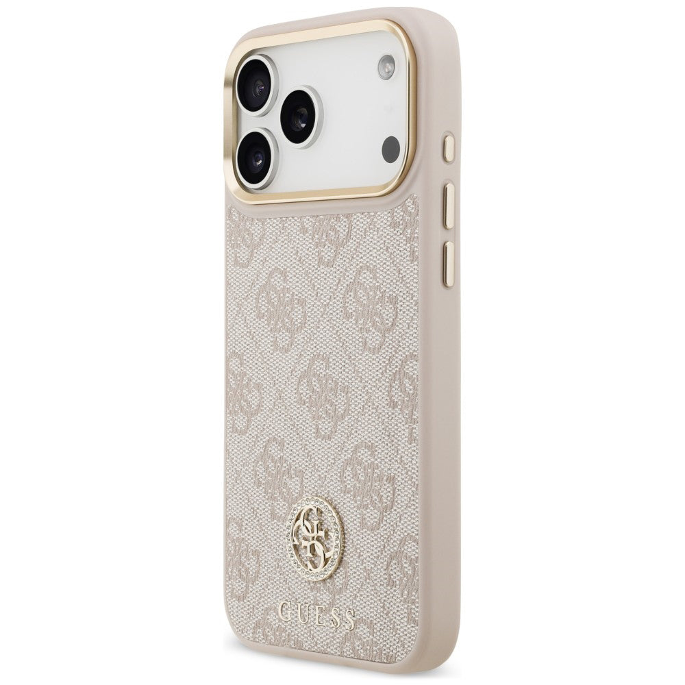 MagSafe-cover til Apple iPhone 18 Pro Max / 17 Pro Max, Guess, 4G Strass-logo, pink