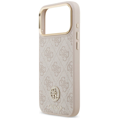 MagSafe-cover til Apple iPhone 18 Pro Max / 17 Pro Max, Guess, 4G Strass-logo, pink