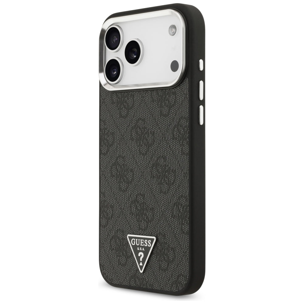 MagSafe-etui til Apple iPhone 18 Pro Max / 17 Pro Max, Guess, 4G Triangle Logo, Sort