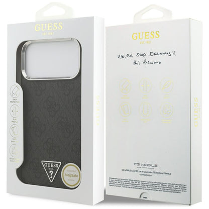 MagSafe-etui til Apple iPhone 18 Pro Max / 17 Pro Max, Guess, 4G Triangle Logo, Sort