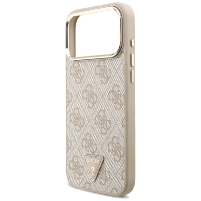 MagSafe-etui til Apple iPhone 18 Pro Max / 17 Pro Max, Guess, 4G Triangle Logo, Lyserød