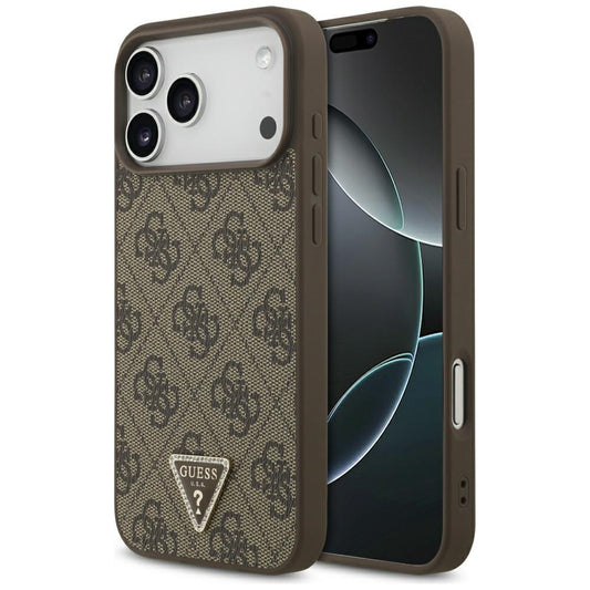 MagSafe-etui til Apple iPhone 18 Pro Max / 17 Pro Max, Guess, 4G Triangle Strass, Brun