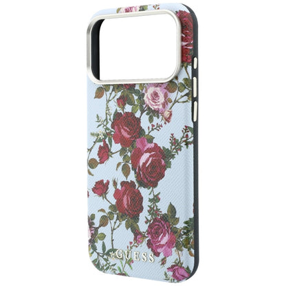 MagSafe-cover til Apple iPhone 18 Pro Max / 17 Pro Max, Guess, Blossom Roses Print, blåfarvet