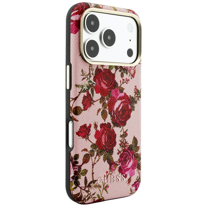 MagSafe-cover til Apple iPhone 18 Pro Max / 17 Pro Max, Guess, Blossom Roses Print, pink
