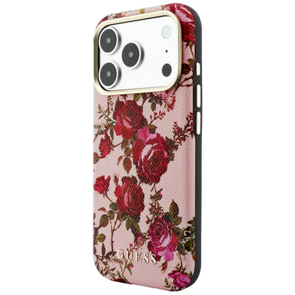 MagSafe-cover til Apple iPhone 18 Pro Max / 17 Pro Max, Guess, Blossom Roses Print, pink