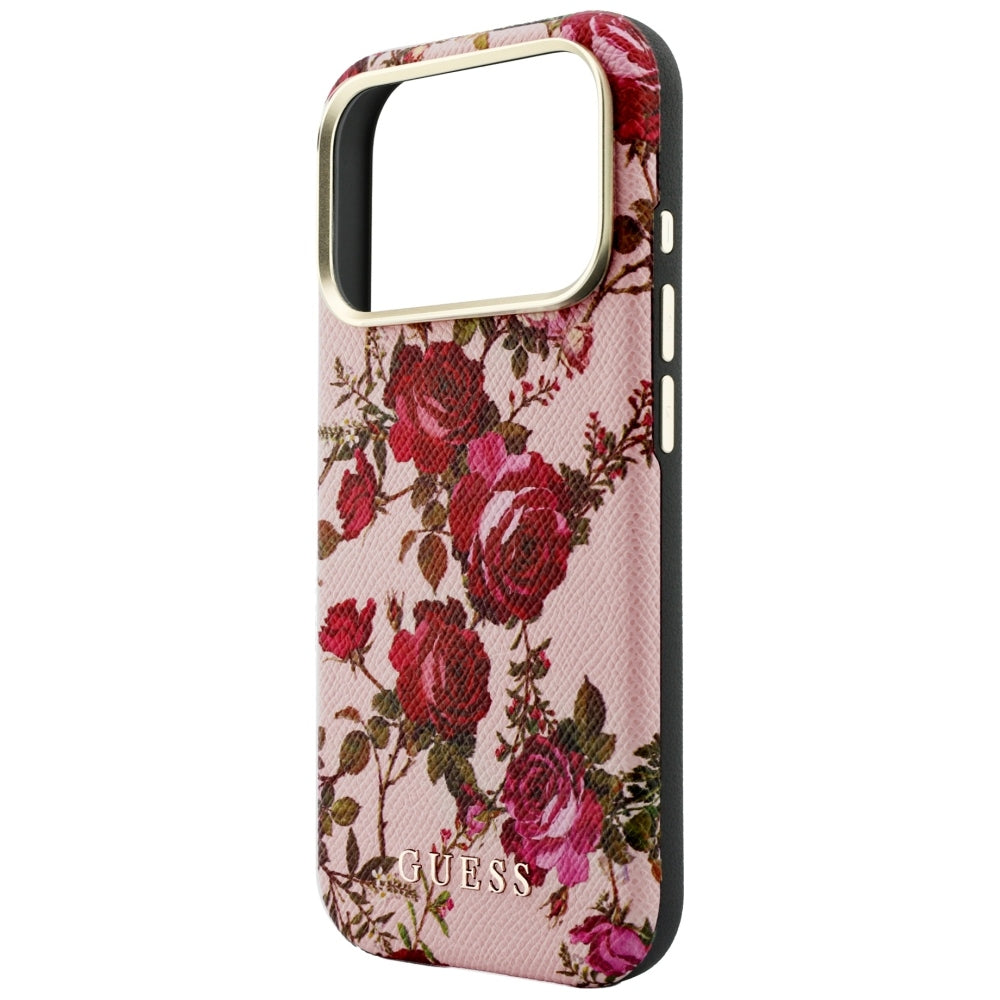 MagSafe-cover til Apple iPhone 18 Pro Max / 17 Pro Max, Guess, Blossom Roses Print, pink