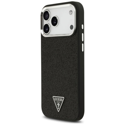 MagSafe-etui til Apple iPhone 18 Pro Max / 17 Pro Max, Guess, Glitter Triangle Logo, Sort