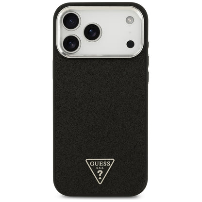 MagSafe-etui til Apple iPhone 18 Pro Max / 17 Pro Max, Guess, Glitter Triangle Logo, Sort