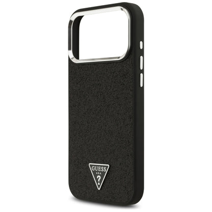 MagSafe-etui til Apple iPhone 18 Pro Max / 17 Pro Max, Guess, Glitter Triangle Logo, Sort