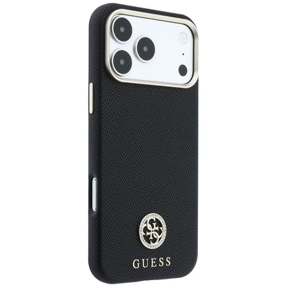 MagSafe-etui til Apple iPhone 18 Pro Max / 17 Pro Max, Guess, Kornet Rund Strass Logo, Sort