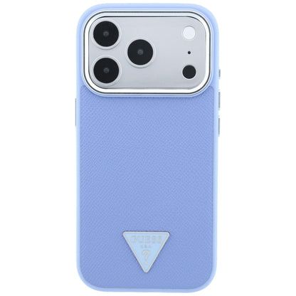 MagSafe-etui til Apple iPhone 18 Pro Max / 17 Pro Max, Guess, Grained Triangle Logo, Bleu