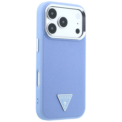 MagSafe-etui til Apple iPhone 18 Pro Max / 17 Pro Max, Guess, Grained Triangle Logo, Bleu