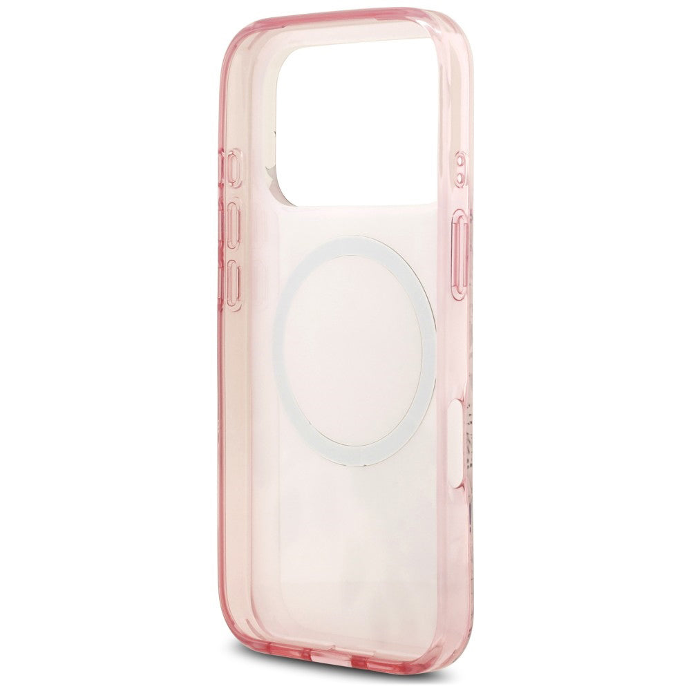 MagSafe-cover til Apple iPhone 18 Pro Max / 17 Pro Max, Guess, IML Flower & Tonal Circle, lyserød