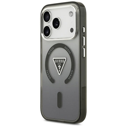 MagSafe Case for Apple iPhone 18 Pro Max / 17 Pro Max, Guess, IML Gradient Triangle Logo, Black