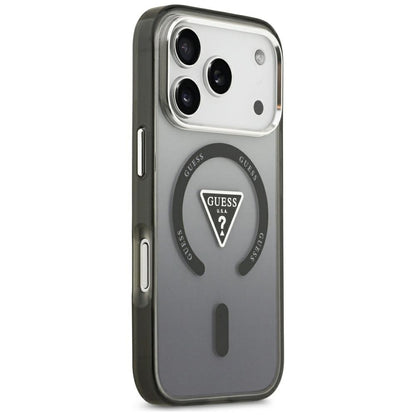 MagSafe Case for Apple iPhone 18 Pro Max / 17 Pro Max, Guess, IML Gradient Triangle Logo, Black