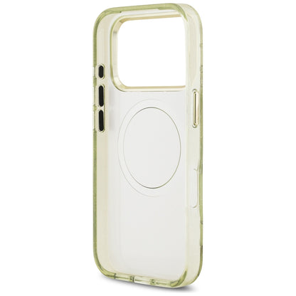 MagSafe-cover til Apple iPhone 18 Pro Max / 17 Pro Max, Guess, IML Metal Glitter Flowers Triangle, grøn