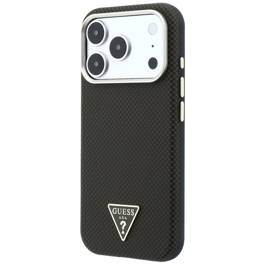 MagSafe-etui til Apple iPhone 18 Pro Max / 17 Pro Max, Guess, Kevlar Triangle Logo, Brun