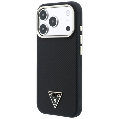MagSafe-etui til Apple iPhone 18 Pro Max / 17 Pro Max, Guess, Kevlar Triangle Logo, Sort