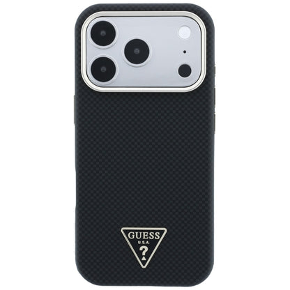 MagSafe-etui til Apple iPhone 18 Pro Max / 17 Pro Max, Guess, Kevlar Triangle Logo, Sort