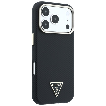 MagSafe-etui til Apple iPhone 18 Pro Max / 17 Pro Max, Guess, Kevlar Triangle Logo, Sort