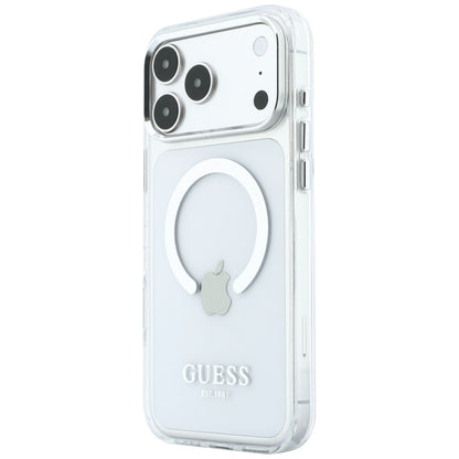 MagSafe-etui til Apple iPhone 18 Pro Max / 17 Pro Max, Guess, Metal Outline, Sølv