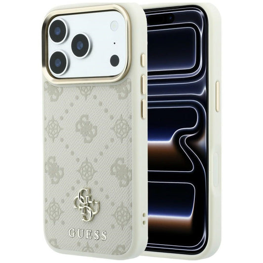 MagSafe-etui til Apple iPhone 18 Pro Max / 17 Pro Max, Guess, Peony 4G Small Logo, Beige