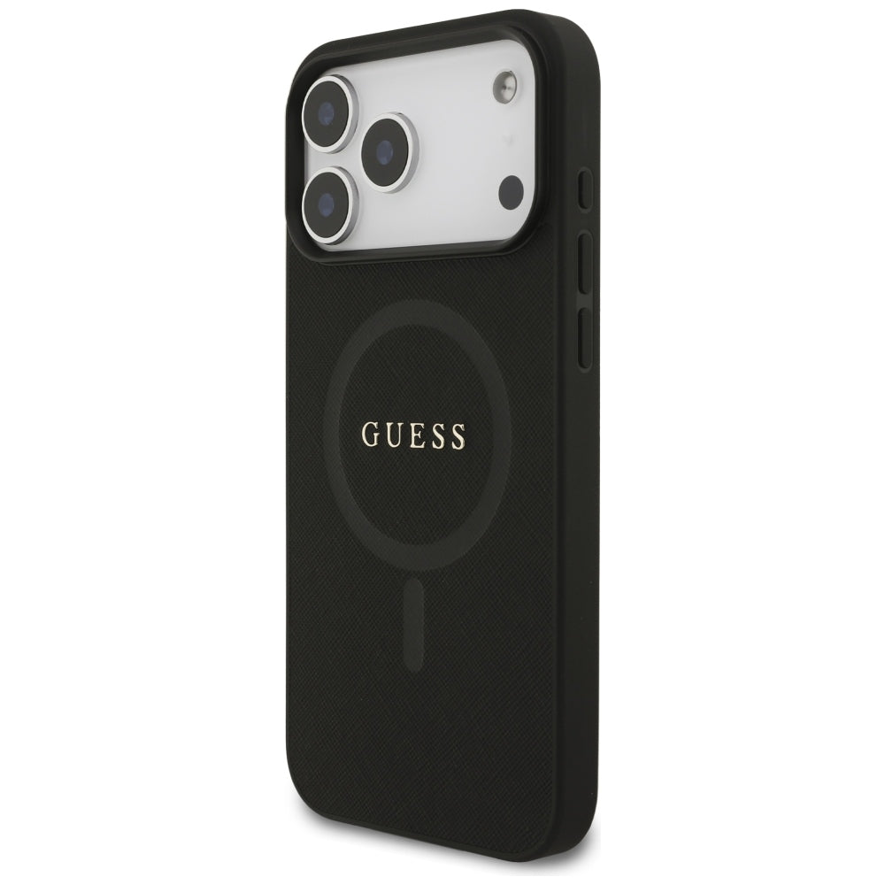 MagSafe-etui til Apple iPhone 18 Pro Max / 17 Pro Max, Guess, Saffiano, Sort