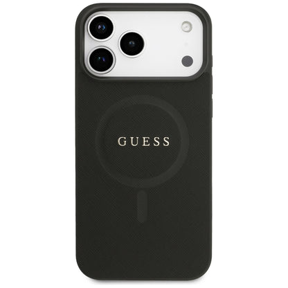 MagSafe-etui til Apple iPhone 18 Pro Max / 17 Pro Max, Guess, Saffiano, Sort