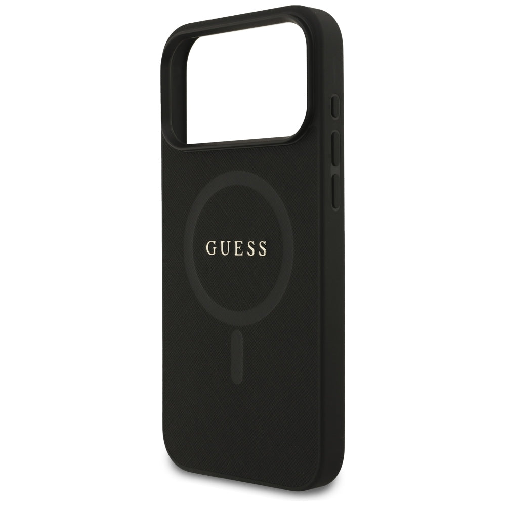 MagSafe-etui til Apple iPhone 18 Pro Max / 17 Pro Max, Guess, Saffiano, Sort