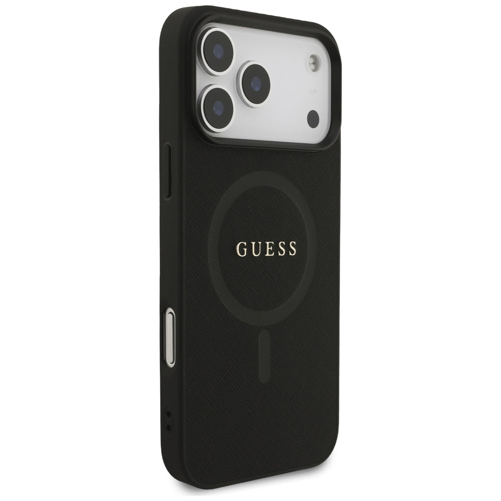 MagSafe-etui til Apple iPhone 18 Pro Max / 17 Pro Max, Guess, Saffiano, Sort
