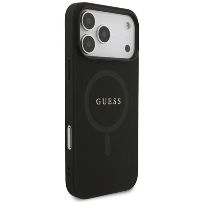 MagSafe-etui til Apple iPhone 18 Pro Max / 17 Pro Max, Guess, Saffiano, Sort