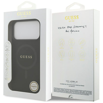 MagSafe-etui til Apple iPhone 18 Pro Max / 17 Pro Max, Guess, Saffiano, Sort