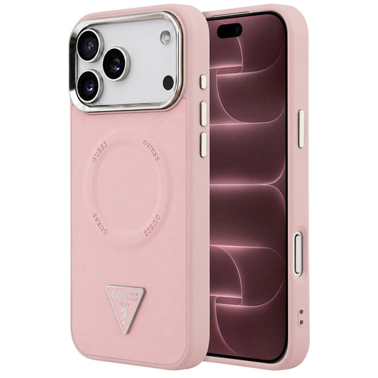 MagSafe-cover til Apple iPhone 18 Pro Max / 17 Pro Max, Guess, Triangle Logo, Pink